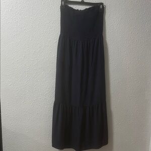 Chic Strapless Blue Dress